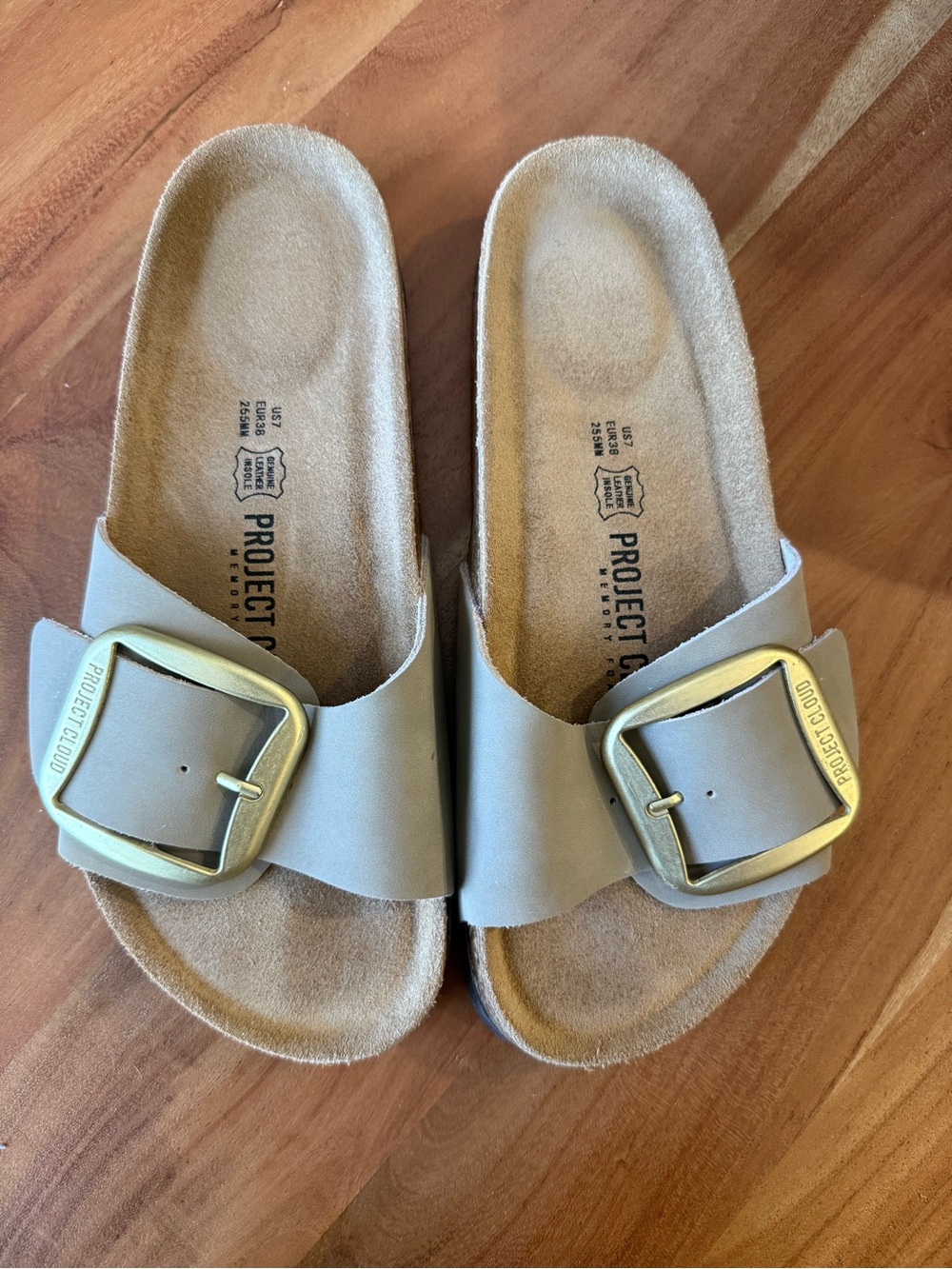 PROJECT CLOUD Buckle Slide Sandals in Taupe - Picture 11 of 11